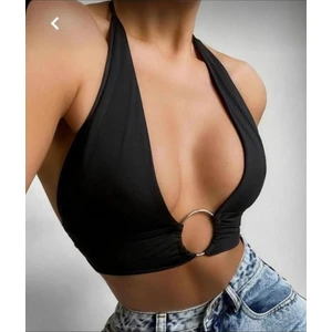 Quella Atelier Kadın Göğüs Dekolteli Crop Bluz