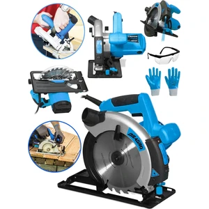 Alman Pro 4200 Watt Lazerli Bakir Sargili Metal Şanzuman Sunta Kesme Daire Testere Makinesi 185 mm Mavi