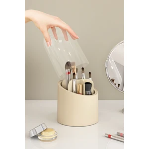 Dovi Home Diamond Makyaj Fırçası ve Kozmetik Düzenleyici Şeffaf Kapaklı Hijyenik Organizer Fırçalık Krem