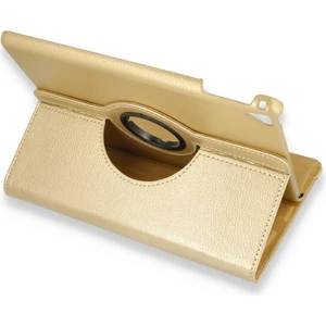 Tech Gross iPad 9.7 (2018) Kılıf 360 Tablet Deri Kılıf - Gold