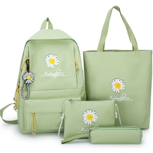 Karikatür Krizantem Ortaokul Öğrenci Sırt Çantası 4 Parça Set (Yurt Dışından)