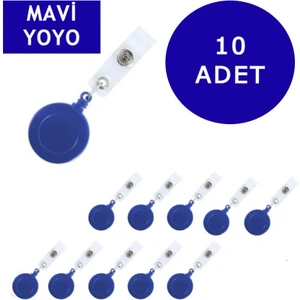 Yoyo Yaka Kartlığı Yuvarlak Mavi 10 Adet