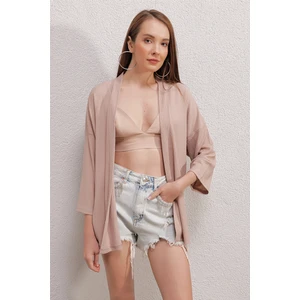 5862 Örme Kimono - Bej