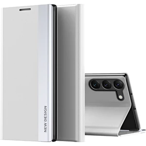 Samsung Galaxy S23 İçin İnce Flip Deri Manyetik Kapatma Telefon Kılıfı - Beyaz (Yurt Dışından)