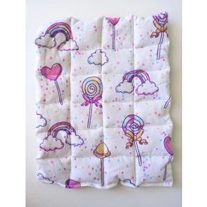 DAS YÜN Yıkanmamış Koyun Yünü Dolgulu Şeker Bebek Sırt-Karın-Göğüs Bezi (28CM*34CM 3-6 Yaş Arası)