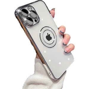 Apple iPhone 14 Pro Max Kılıf Prıltılı Çıkartılabilir Kamera Lens Korumalı Esta Kapak