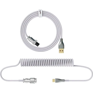 Dayanıklı Naylon Örgülü Type USB Kablosu Buzlu Mekanik Klavye Kablosu 2.2m - Beyaz (Yurt Dışından)