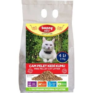 Bonny Nice Doğal Kedi Kumu Çam Pellet 2 Kg 4 Lt (2 Paket)