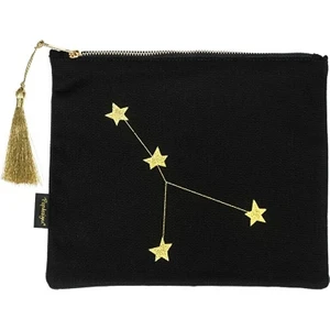 Niselen Accessorize Yengeç Burcu Yıldız Haritası Siyah Makyaj Çantası
