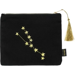 Niselen Accessorize Boğa Burcu Yıldız Haritası Siyah Makyaj Çantası