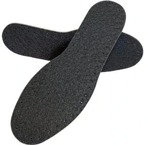 Yün Keçe Termal Tabanlık, Bebek ve Çocuklar Için Kışlık Ayakkabı Tabanlığı 1 Çift, Siyah (19-20)