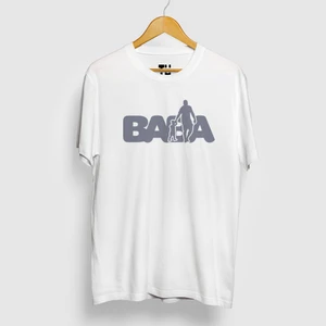 Baba Kız Baba Yazılı Siluet Tasarım Pamuklu Bisiklet Yaka Tişört10