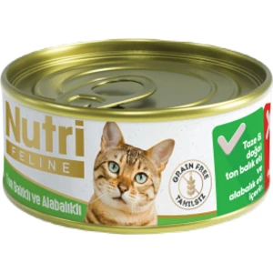 Nutri Feline Grain Free Tuna Pate with Trout Adult Cat Tahılsız Ton Balıklı ve Alabalıklı Yetişkin Kediler İçin Yaş Kedi Maması 85gr