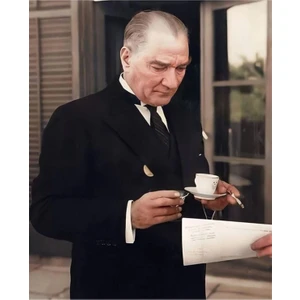 Atatürk Kahve İçerken PixArt Sanat Elmas Mozaik Diamond Türkiye 40*60
