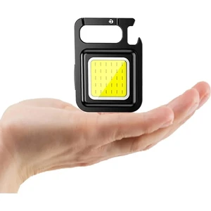 LED Anahtarlıklı El Feneri Şişe Açacağı Usb’li Şarj Edilebilir Cep Boy Cob LED Mıknatıslı 4ışık Modlu