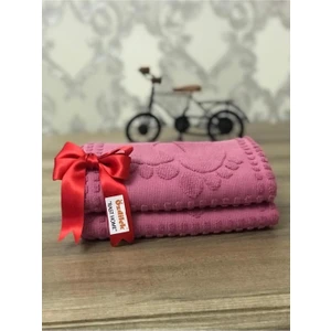 Banyo Ayak Havlusu 2'li (Koyu Pembe)