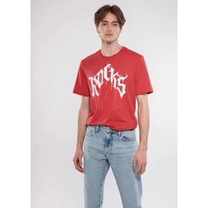 Erkek Rocks Baskılı Kırmızı Tişört 0611133-70985