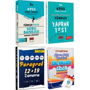 Yargı Yayınevi KPSS Türkçe Soru Bankası+Yaprak Test+Panem Paragraf Deneme+Dil Bilgisi Deneme+Türkçe 10 Deneme