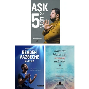Timaş Yayınları Aşk 5 Vakittir / Benden Vazgeçme Ya Rab / Hayatta Hiçbir Şey Tesadüf Değildir (3 Kitap Set)