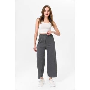 Kadın Beli Lastikli Ispanyol Paça Kaşkorse Pantolon