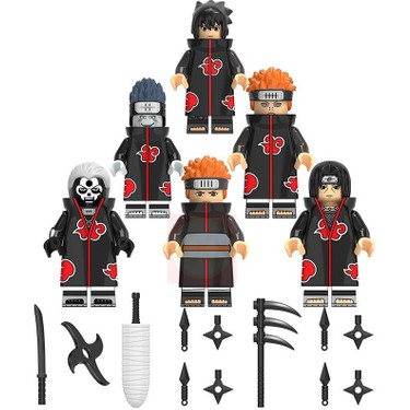 30 Figurinhas Anime Naruto Sasuke Uchiha Akatsuki 6cm