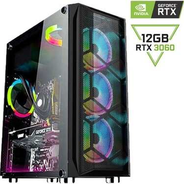 【YゲーミングPC】Ryzen5 5500 RTX3060ti Pcbox Amd Ryzen 5 5500 / Rtx 3060 12GB / 16GB Ddr4 / 500 GB Fiyatı