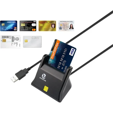 Teenspirit Zoweetek Zw - 12026 - 3 Emv USB Akıllı Kart Okuyucu Yazar Dod Askeri USB (Yurt