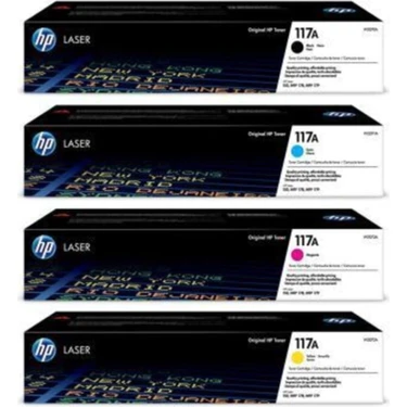 Hp Color Laser 150NW Orjinal Toner 117A 4 Renk Set