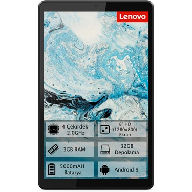 Lenovo Tab M8 3GB 32GB 8" Gri Tablet