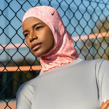 Nike Pro Y Hijab Printed Echo Sporcu Başörtüsü Eşarp Pembe Fiyatı