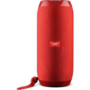 Powerway  Wrx01 90 Db Sd Kart Aux Usb Girişli Kırmızı Kablosuz Bluetooth Speaker Hoparlör Ses