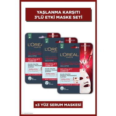 L'Oréal Paris L'oreal Paris revitalift Lazer X3  Maske 3lü