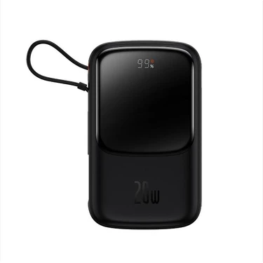 Baseus Super Şarj Gösterge Lightning Kablolu 20W 10.000 Mah Powerbank Apple iPhone 14 14 Pro Max