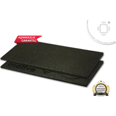 Motive Rubber Soğuk Pres Sirius Black 50X100 cm 2 cm Profesyonel Aşınmazlık Garantili Soğuk Pres