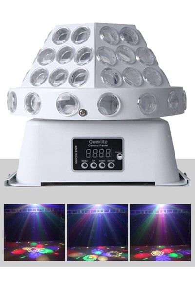 Quenlite QR-650 Dmx Profesyonel Dönerli Rgb LED Top Işık Disko Sahne Işık Sistemi