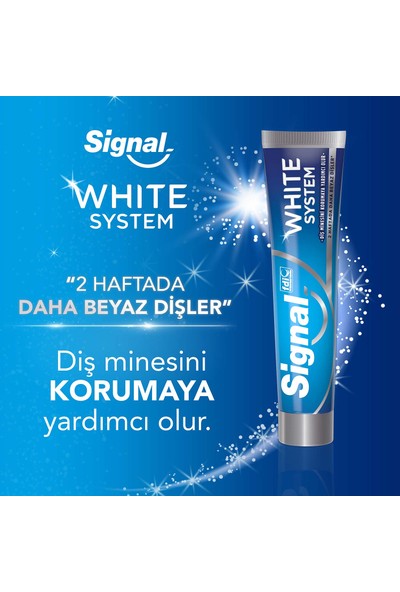Signal White System Diş Macunu Original 2 Haftada Daha Beyaz Dişler 75 ml