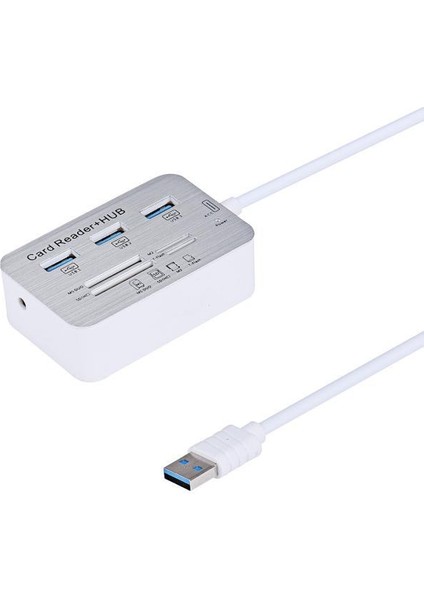 Ms Sd M2 Tf Çoklu Bir Arada Kart Okuyuculu 3 Bağlantı Noktalı Alüminyum USB 3.0 Hub (Yurt Dışından)