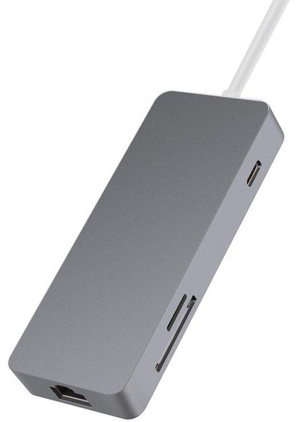 Fu 7'si 1 Arada USB Type - C Hub, Lan Bağlantı Noktalı Type - C - HDMI Tf Kart Okuyucu USB 3.0 Hub - Gri (Yurt Dışından) modelleri