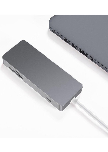 Fu 7'si 1 Arada USB Type - C Hub, Lan Bağlantı Noktalı Type - C - HDMI Tf Kart Okuyucu USB 3.0 Hub - Gri (Yurt Dışından) fırsatları