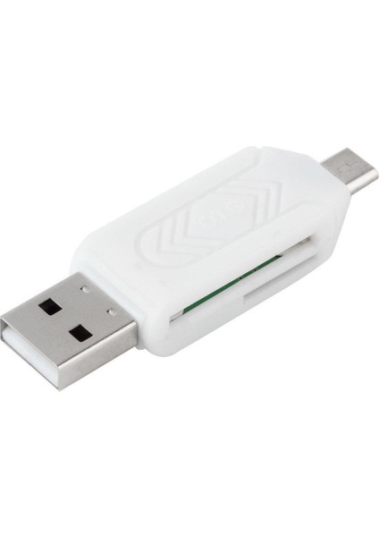 Ef Siyah Abs Güvenilir Mikro USB Otg Tf Cep Telefonu Pc İçin T - Flash Kart Okuyucu (Yurt Dışından)