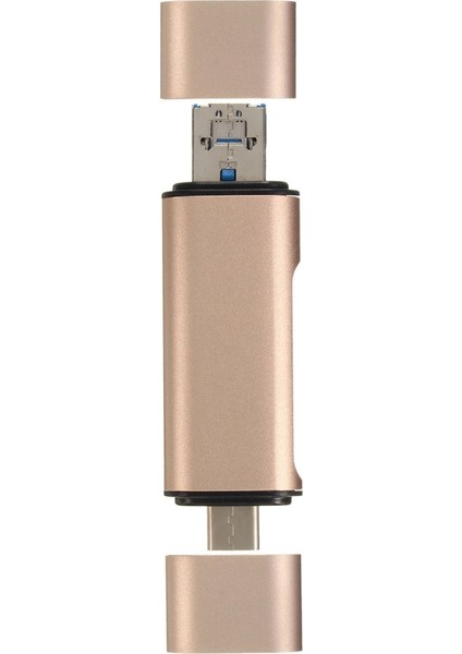Yeni 5in1 Type - C - Micro USB 2.0 Tf/Sd/Mmc Kart Okuyucu USB 3.0 Otg Adaptörü USB 3.1 - Altın (Altın) (Yurt Dışından)