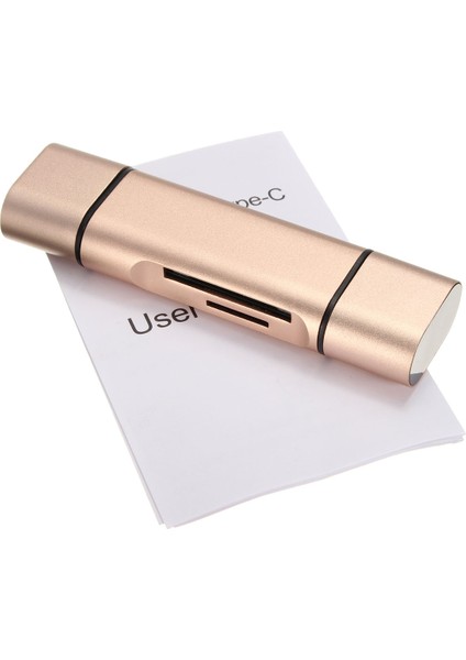 Yeni 5in1 Type - C - Micro USB 2.0 Tf/Sd/Mmc Kart Okuyucu USB 3.0 Otg Adaptörü USB 3.1 - Altın (Altın) (Yurt Dışından)