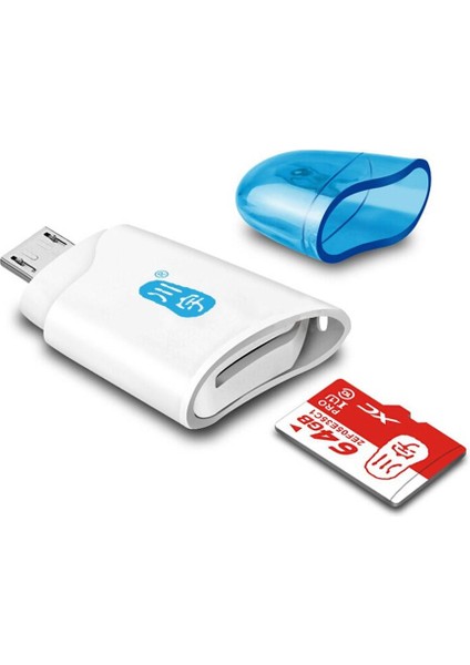 Kawau 2 1 Mikro USB Otg USB 2.0 Adaptör Tf Kart Hafıza Kartı Okuyucu Xiaomi Telefon İçin - Pembe - Mavi (Mavi) (Yurt Dışından) fiyatları