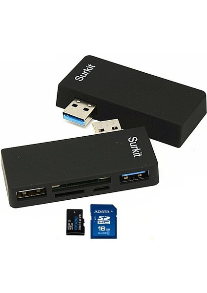 Combo H509 Çok Fonksiyonlu Taşınabilir USB 3.0 Hub, Sd Mikro Sd Kartlı Tf Kart Okuyucu (Yurt Dışından)