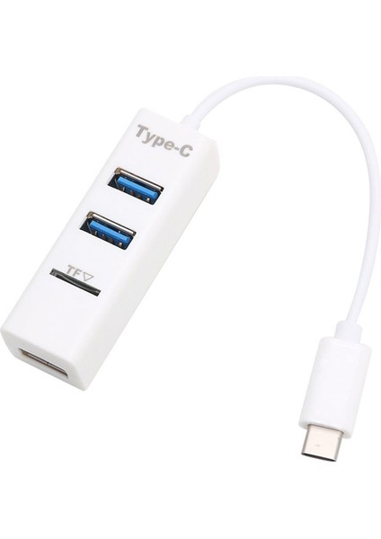 Te 3 Bağlantı Noktalı USB C Hub C Tipi Ayırıcı, Dizüstü Bilgisayar Aksesuarları İçin Tf Kart Okuyuculu (Yurt Dışından)