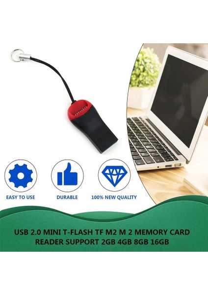 USB 2.0 Mini T - Flash Tf M2 M 2 Hafıza Kartı Okuyucu Desteği 2gb 4gb 8gb 16GB (Yurt Dışından) indirimleri