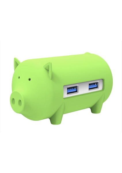 Lüks Orıco Küçük Domuz Yüksek Hızlı USB 3.0 Otg Hub Adaptörü Sd Tf Kart Okuyucu Macbook Laptop İçin Yeşil (Yurt Dışından)