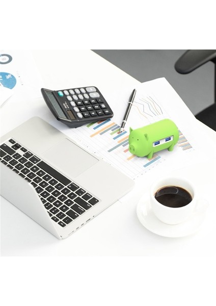 Lüks Orıco Küçük Domuz Yüksek Hızlı USB 3.0 Otg Hub Adaptörü Sd Tf Kart Okuyucu Macbook Laptop İçin Yeşil (Yurt Dışından)