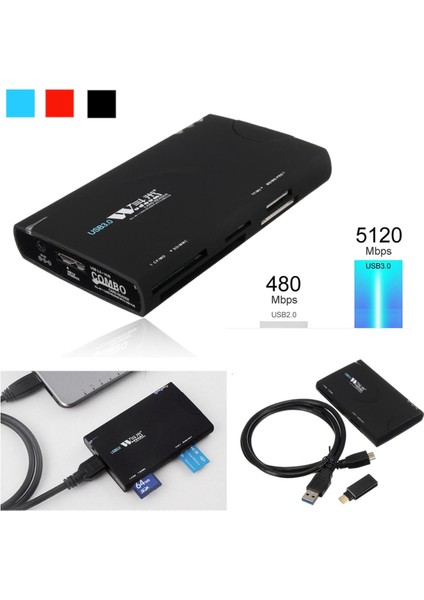 3.5'' Hepsi 1 Arada USB 2.0 Interne Lecteur De Carte Okuyucu 9 Pinli Memoire Sd Ms Cf Tf (Yurt Dışından)