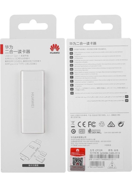 2'si 1 Arada USB 3.1 100MB/S Micro Sd ve Nm Hafıza Kartı Okuyucu Huawei Mate Serisi İçin Otg Type - A/c (Yurt Dışından) fiyatları
